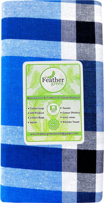 Feather Green Checkered Multicolor Lungi