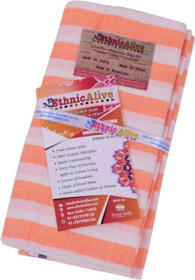 EthnicAlive Striped Orange Lungi