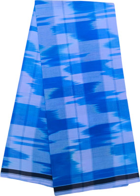 Zephyro Self Design Blue, White Lungi