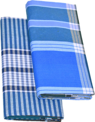 TUNI MANI Checkered Blue Lungi