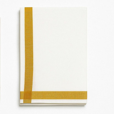 Shree shyam Handloom Striped, Solid White, Gold Lungi