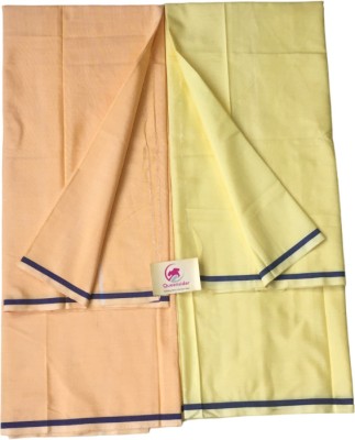 Queensider Solid Orange, Yellow Lungi