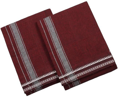 Tharunsha Elite Solid Maroon Lungi