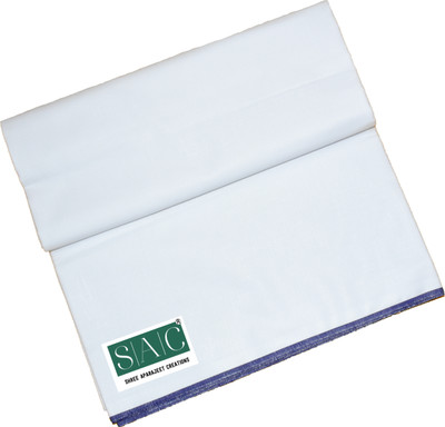 SAC SHREE APARAJEET CREATIONS Solid White Lungi