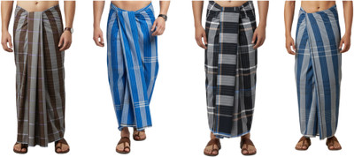 GOURI COLLECTIONS Checkered Multicolor Lungi