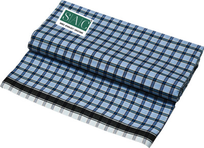 SAC SHREE APARAJEET CREATIONS Checkered Blue, Multicolor, Green, Brown, Yellow Lungi