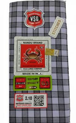 nandu Checkered Black Lungi