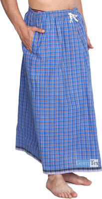 GOWRI TEX Checkered Multicolor Lungi