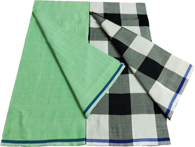 Handloom Checkered, Solid Black, Light Green Lungi