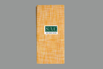 SAC SHREE APARAJEET CREATIONS Premium quality Men's Yellow Khadi print Khadi cotton lungi Self Design, Solid, Striped Men Dhoti