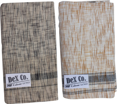 DeX Co. Self Design Brown Lungi