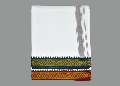 Sawariya handloom Striped, Embroidered Blue, Green, Red, White, Maroon Lungi