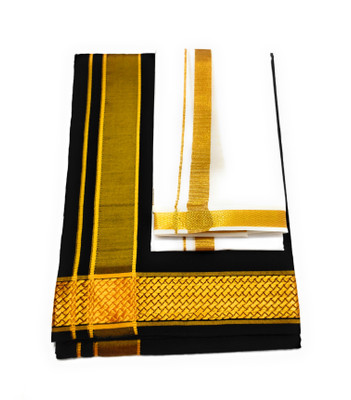 shershaan Solid Black Lungi