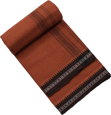 Sharan Elegance Kerala Style Cotton Dhoti Single size with 1.9 meters Set 1 Solid Men Dhoti