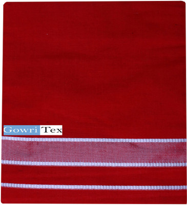 GOWRI TEX Solid Red Lungi