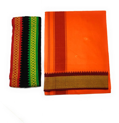 shershaan Solid Orange Lungi