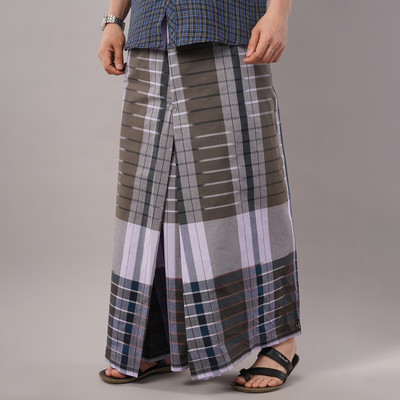YANAI Checkered Multicolor Lungi