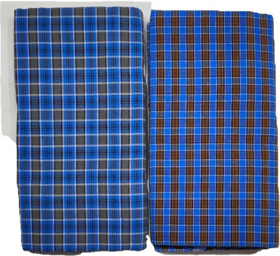 Jishnu enterprises Checkered Blue Lungi