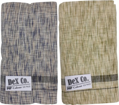 DeX Co. Self Design Green, Blue Lungi