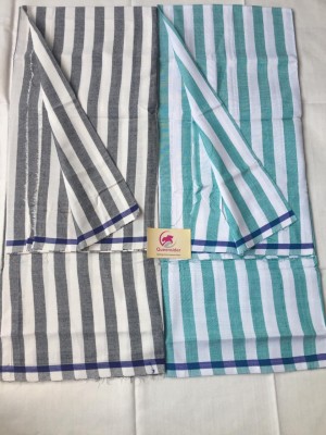 Queensider Striped Light Green, Grey Lungi