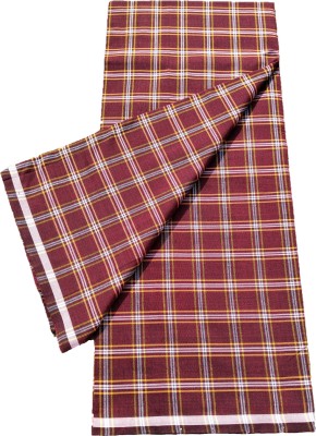 Handloom Checkered Brown Lungi