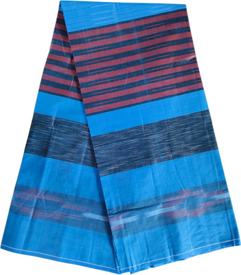Iqra Mart Solid, Checkered, Woven, Self Design, Striped Multicolor, Blue Lungi