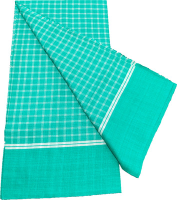 Handloom Checkered Green Lungi