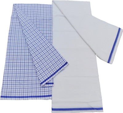 Handloom Checkered White Lungi