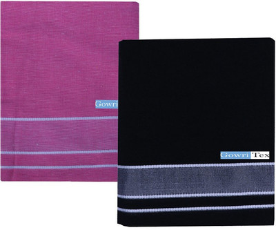 GOWRI TEX Solid Multicolor Lungi