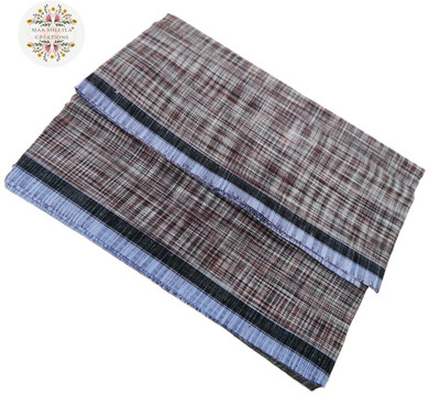 MSC MAA SHEETLA CREATIONS Self Design, Solid Brown Lungi