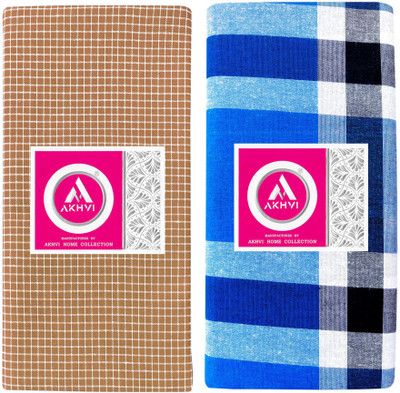 AKHVI Checkered Multicolor Lungi
