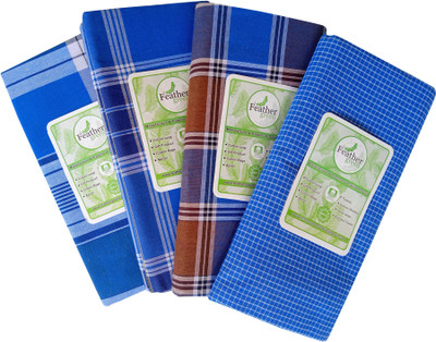 Feather Green Checkered Multicolor Lungi