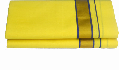 Akhil Solid Yellow Lungi
