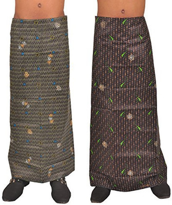 TUNI MANI Printed Maroon, Yellow Lungi