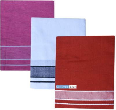 GOWRI TEX Solid Multicolor Lungi