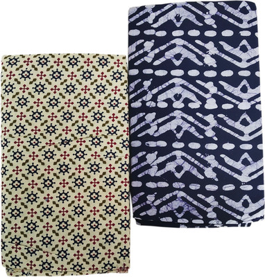 Apik Printed, Self Design Dark Blue, White Lungi