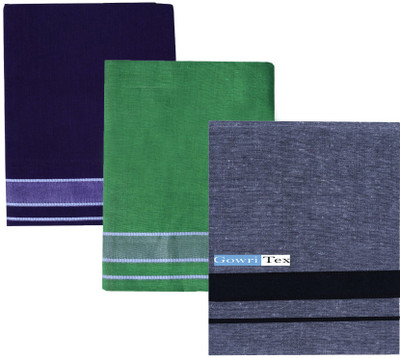 GOWRI TEX Solid Multicolor Lungi