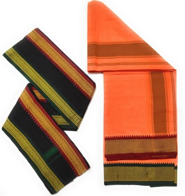 JUPALAW Solid Orange, Green, Black, Maroon, White Lungi