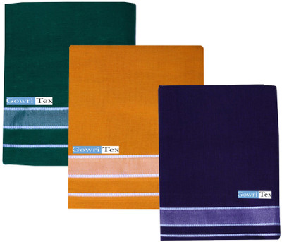 GOWRI TEX Solid Multicolor Lungi
