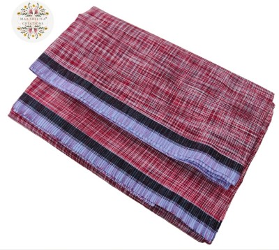 MSC MAA SHEETLA CREATIONS Self Design, Solid Red Lungi