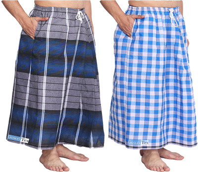 GOWRI TEX Checkered Multicolor Lungi