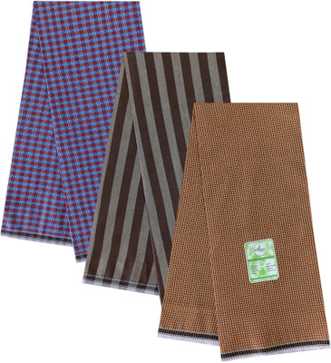 Feather Green Checkered Multicolor Lungi