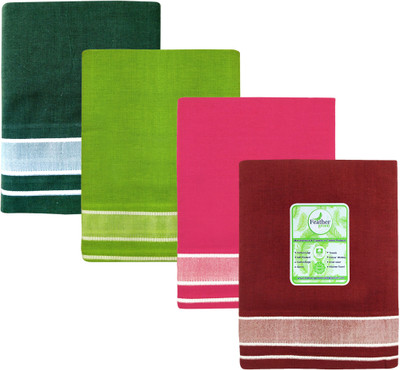Feather Green Solid Multicolor Lungi