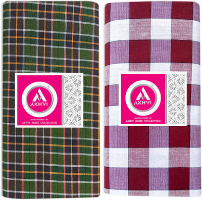 AKHVI Checkered Multicolor Lungi