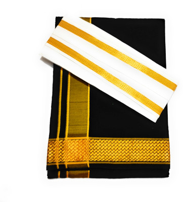 shershaan Solid Black Lungi
