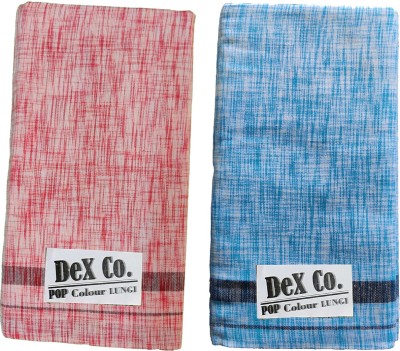 DeX Co. Self Design Blue, Red Lungi