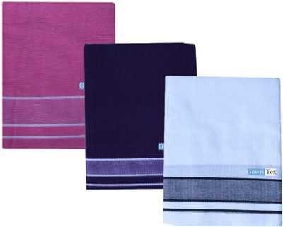 GOWRI TEX Solid, Striped Multicolor Lungi