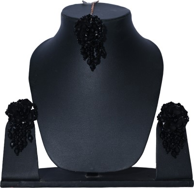 MFW Fabric, Plastic Black Jewellery Set(Pack of 1)