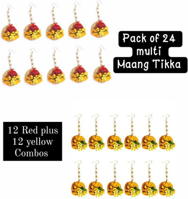 akash collection Fabric Maang Tikka(Pack of 24)