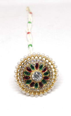 Rajasthani Juwelen Alloy, Brass, Metal Maang Tikka